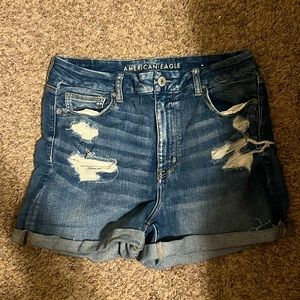 American Eagle Curvy Hi-Rise Shortie Shorts